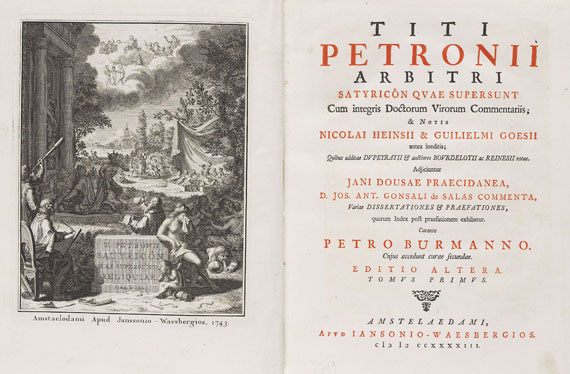 Titus Petronius Arbiter - Satyricon. 2 Bde. 1743
