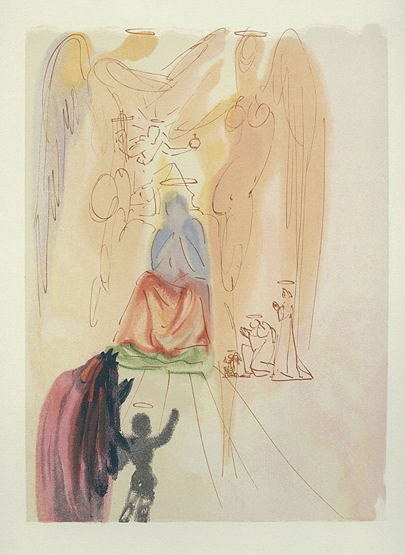 Salvador Dalí - La divine Comédie: Le Paradis. Chant 23: Le triomphe du Christ. 1960.