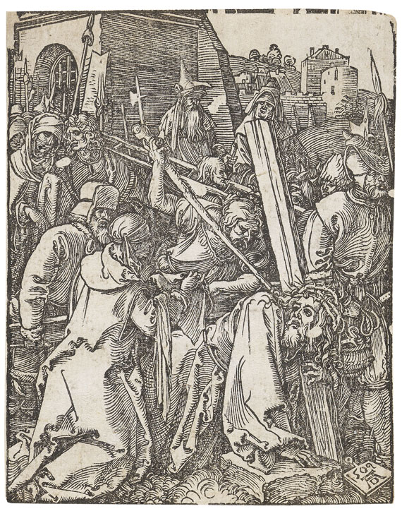 Albrecht Dürer - 4 Bll.: Geburt Christi. Christus vor Herodes. Die Dornenkrönung. Die Kreuztragung (aus der kleinen Holzschnittpassion) - 