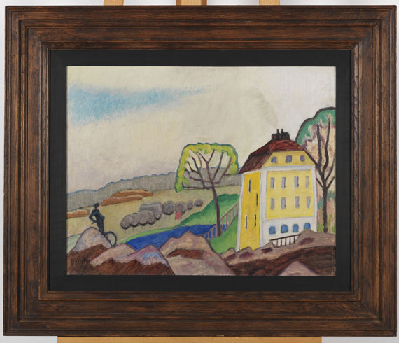 Gabriele Münter - Landschaft mit gelbem Haus - Frame image