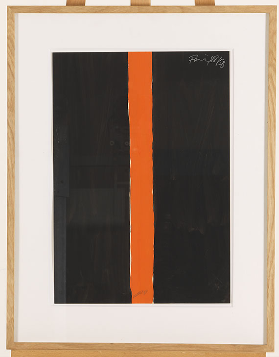 Günther Förg - Ohne Titel (5B, schwarz mit orange) - Frame image