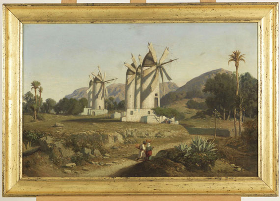 Adolphe-Paul-Emile Balfourier - Windmühlen auf Mallorca - Frame image