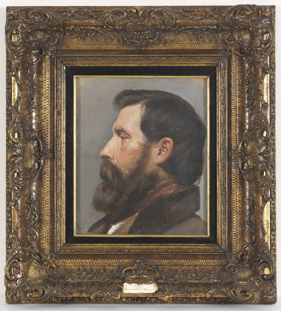 Karl Theodor von Piloty - Männerkopf im Profil - Frame image