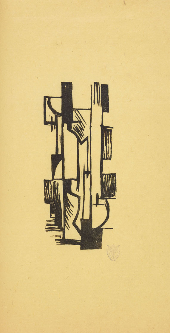 Raoul Hausmann - Material d. Malerei, Plastik, Architektur. Club Dada 3. Mit eigh. Schreiben. 1918. - 