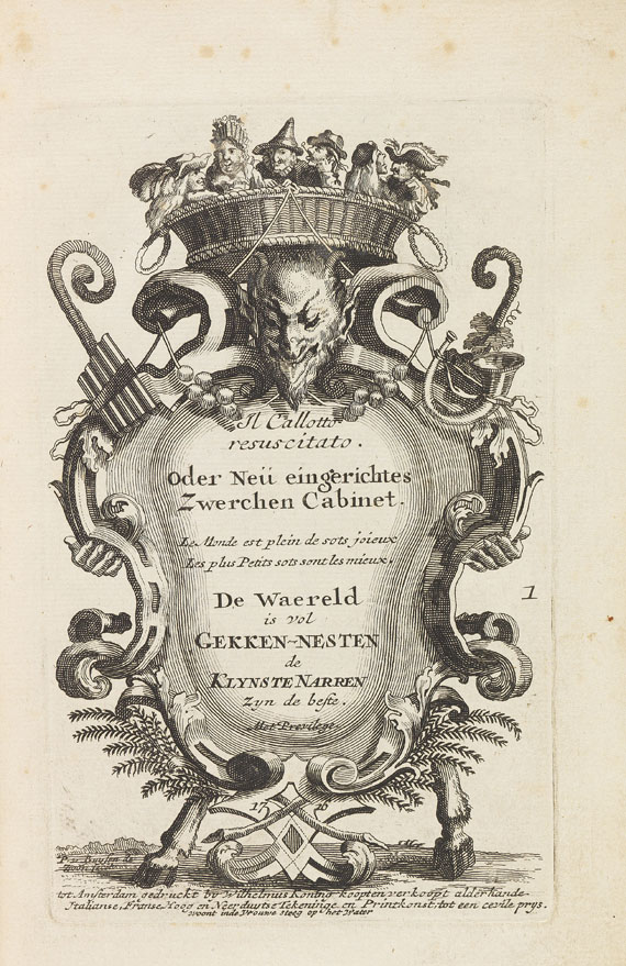 Jacob Callot - Il Calotto resuscitato oder Neu eingerichtes Zwerchen Cabinet. 1716