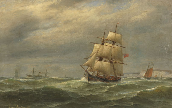 Franz Hünten - Englischer Segler vor Dover