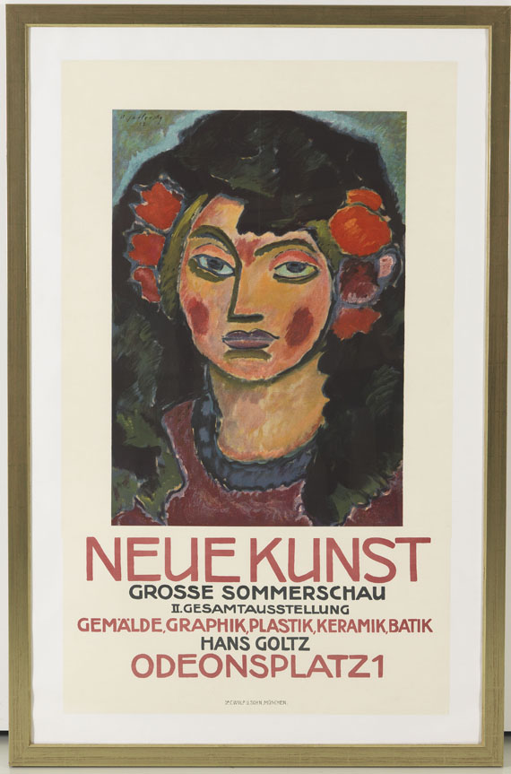 Alexej von Jawlensky - Plakat für die große Sommerschau der Galerie Neue Kunst, München - Frame image