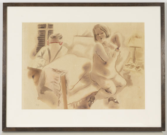 George Grosz - Paar im Schlafzimmer - Frame image