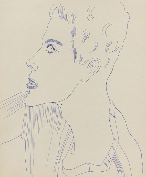 Andy Warhol - Young man with hearts (VIII)