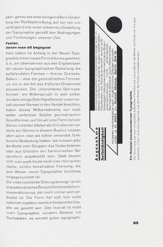 Jan Tschichold - Die neue Typographie. 1928.
