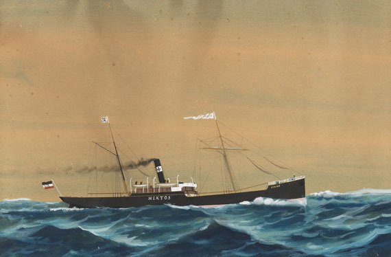  Italien - Dampfer "SS Hektos" aus Flensburg