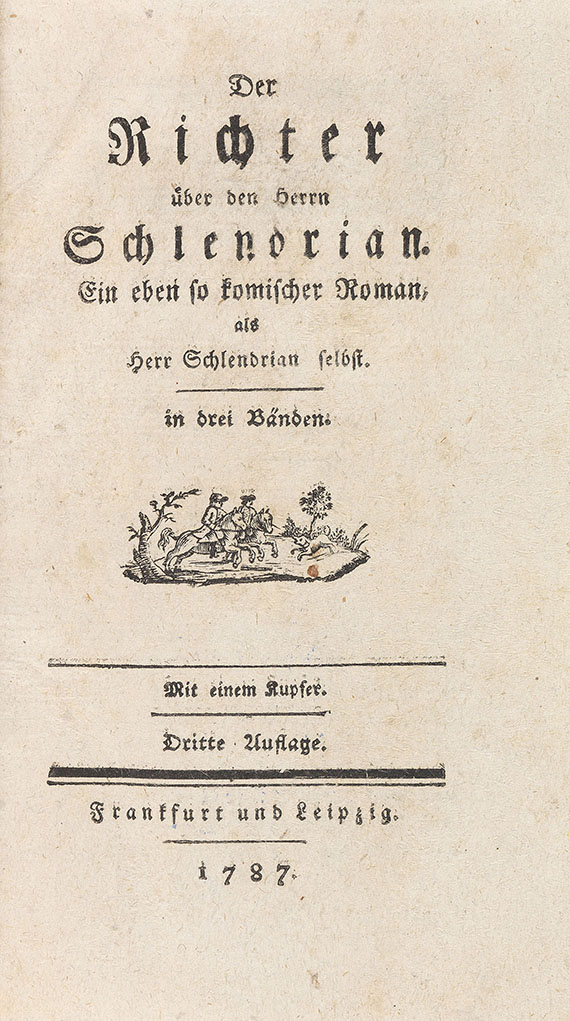 Franz Xaver Huber - Schlendrian. 3 Bde. 1744. - 