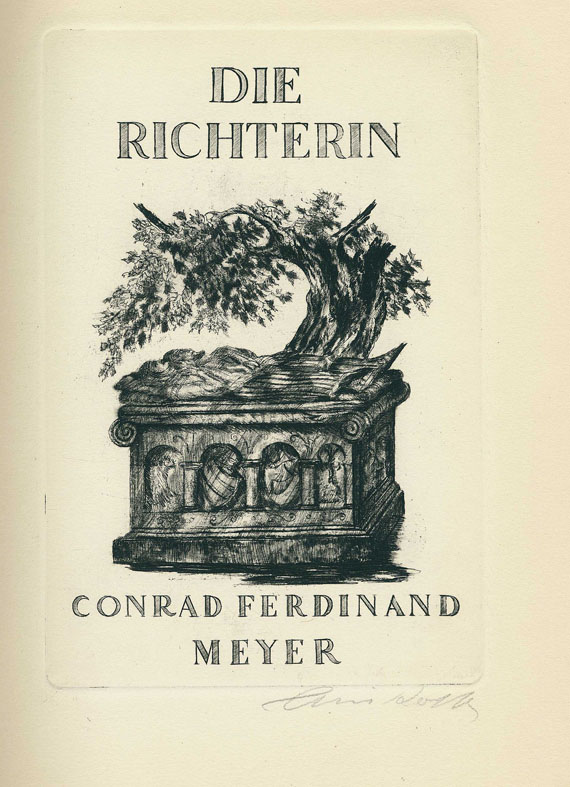  Avalun-Drucke - Meyer, C. F., Die Richterin + Radierungen von Alois Kolb. 1923