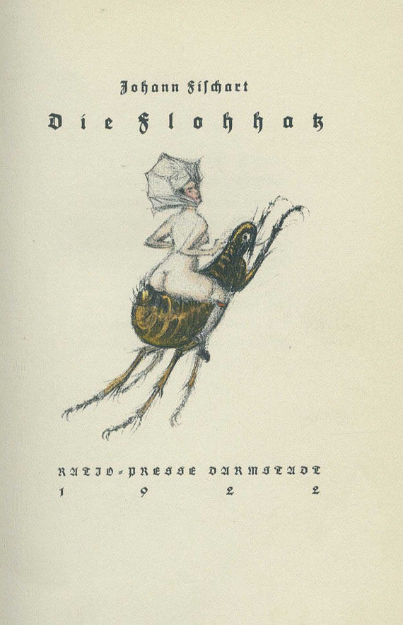 Christian Heinrich Kleukens - Fischart, J., Die Flohhatz. 1922
