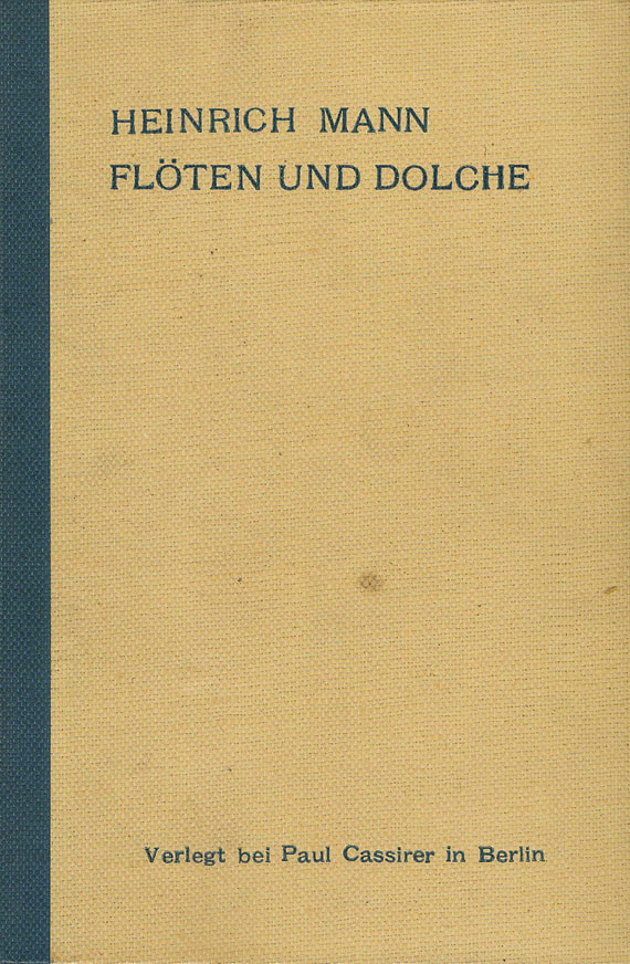 Heinrich Mann - Flöten und Dolche. Widmungsexempl. 1905. - 
