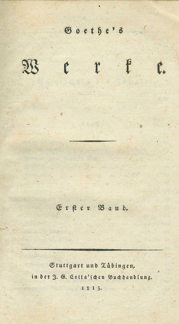 Johann Wolfgang von Goethe - Werke 20 Bde. + 2 Bd. + Schiller Werke 12 Bde. 1815