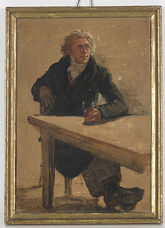  Deutschland - Weintrinkender Mann am Tisch sitzend - Frame image