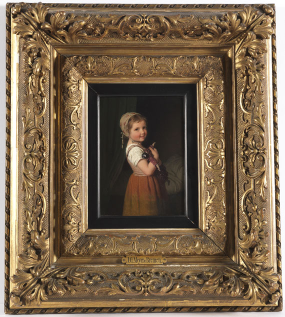 Johann Georg Meyer von Bremen - Gute Nacht (Mädchen mit Puppe) - Frame image