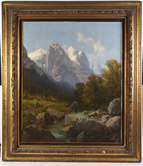 Carl Millner - Der Maler im Gebirge - Frame image