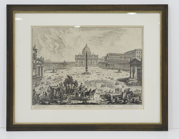 Giovanni Battista Piranesi - Veduta della Basilica, e Piazza de S. Pietro in Vaticano - Frame image