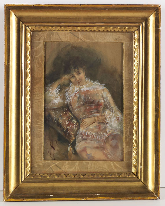 Alfred Stevens - Porträt der Sarah Bernhardt - Frame image