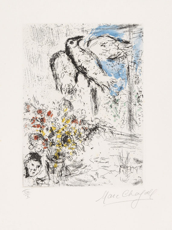 Marc Chagall - Nature morte au grand oiseau