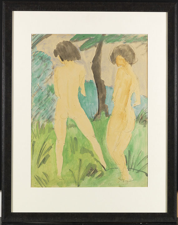 Otto Mueller - Zwei weibliche Akte in Landschaft - Frame image
