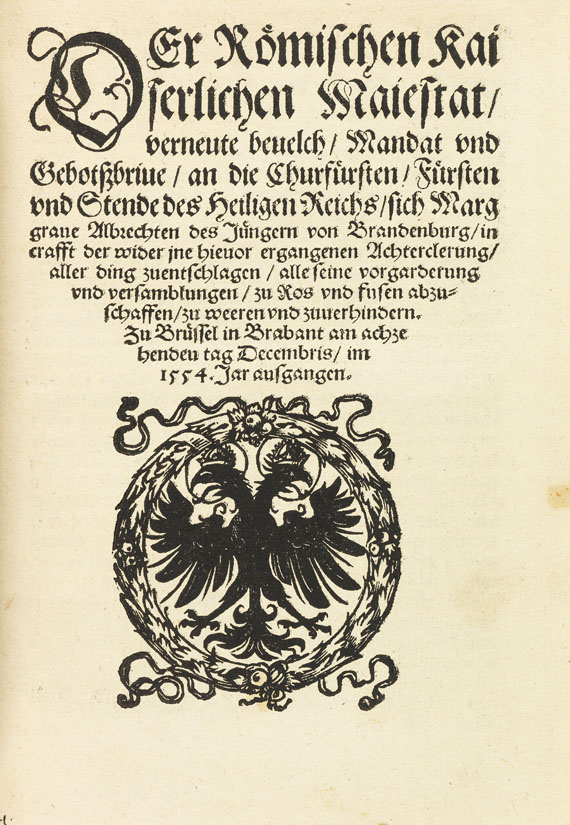   - Albrecht Alcibiades. Sammelband mit 6 Werken. 1554-57. - 