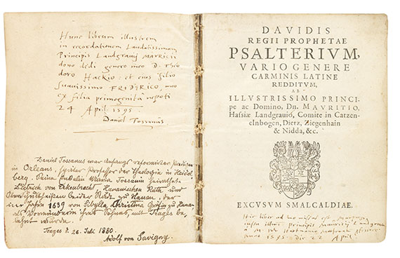 Moritz von Sachsen - Davidis Psalterium. 1593
