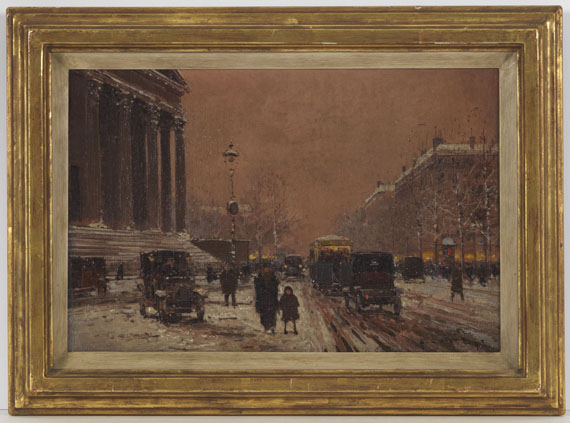 Edouard Léon Cortès - Paris - Place de la Madeleine im Winter - Frame image