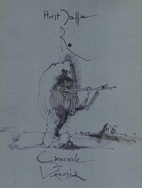 Horst Janssen - Carnevale di Venezia. Mit Orig.-Zeichnung "Beuys-Hut".