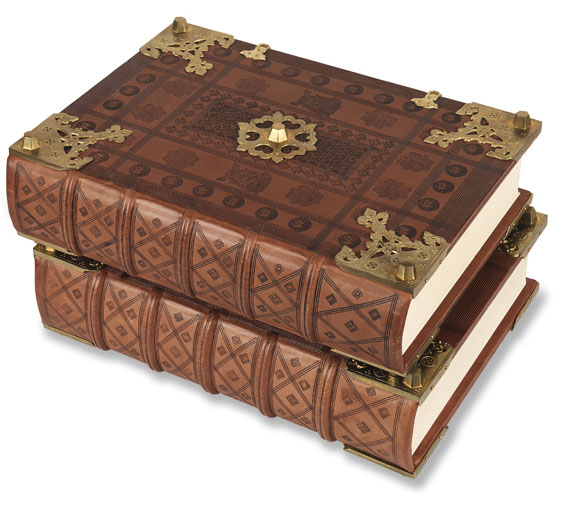 Faksimile - Gutenberg-Bibel. 2 Bde. Dabei: Kommentar und Holzständer