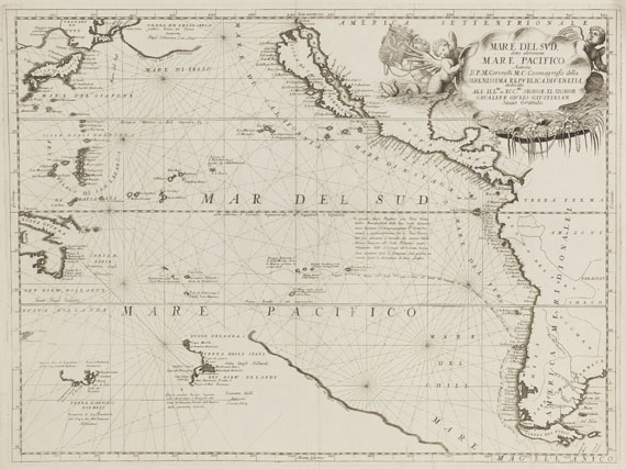  Pazifik - 1 Bl. Mar de Sud ... Mare Pacifico (Coronelli).
