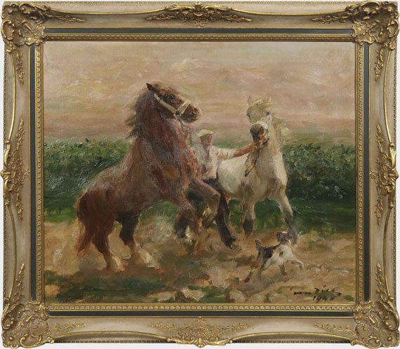 Otto Dill - Durchgehende Pferde - Frame image