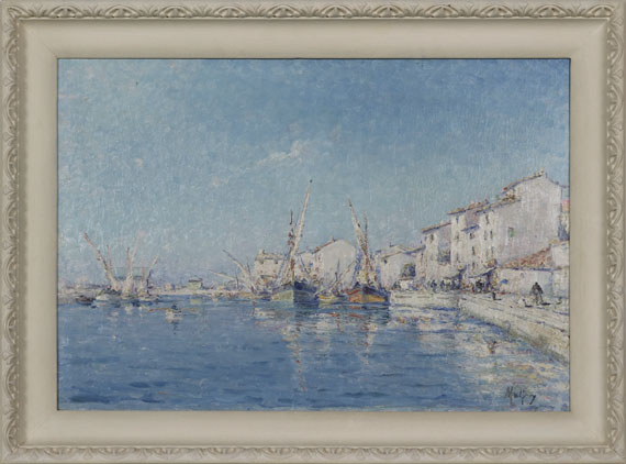 Henry Malfroy - Der südfranzösische Fischerhafen von Martigues - Frame image