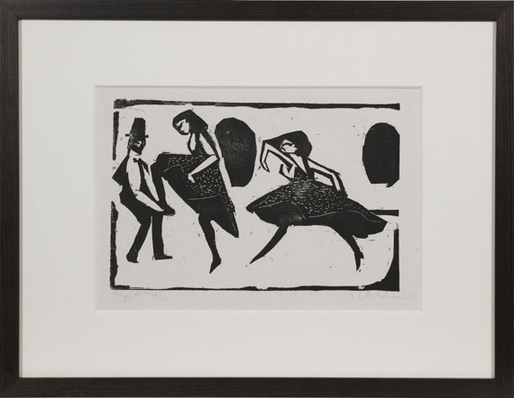 Ernst Ludwig Kirchner - Akrobatischer Tanz - Tanzgruppe, Mann maskiert - Frame image