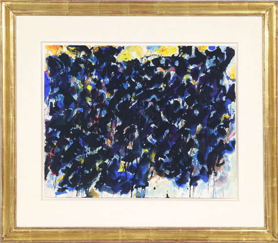 Sam Francis - Composition: Black and Blue (SF56-157) - Frame image