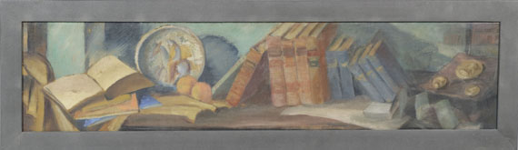 Dorothea Maetzel-Johannsen - Studie für Wandbild II (Stilleben mit Büchern und Medaillen) - Frame image