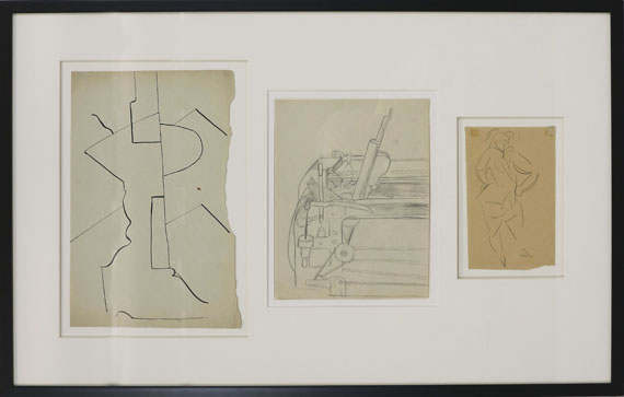 Otto Gutfreund - 3 Blätter: Kubistische Kompositionen - Frame image