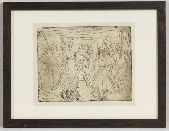 Ernst Ludwig Kirchner - Bauerntanz in der Sennhütte - Frame image