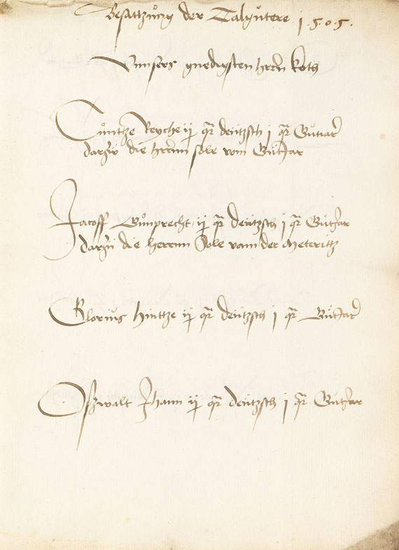   - Manuskript 1505 (Ordnung der Siedehütten, Halle/Saale) - 
