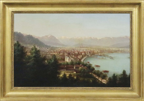 Hubert Sattler - Stadtansicht von Bregenz - Frame image