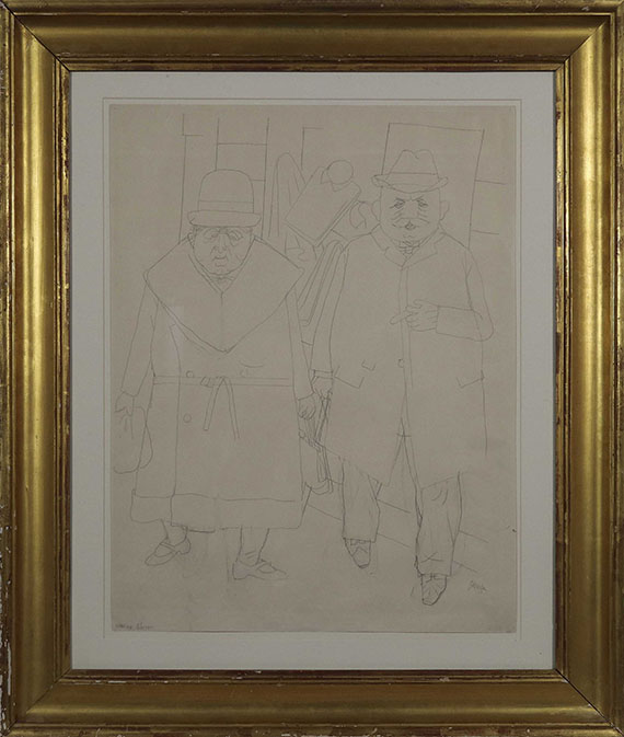 George Grosz - Ehepaar (Spaziergang) - Frame image