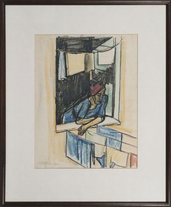 Hermann Max Pechstein - Frau am Fenster (Monte Rosso) - Frame image