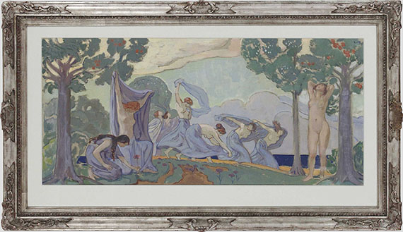 Ludwig von Hofmann - Tanzende mit Schleier - Frame image
