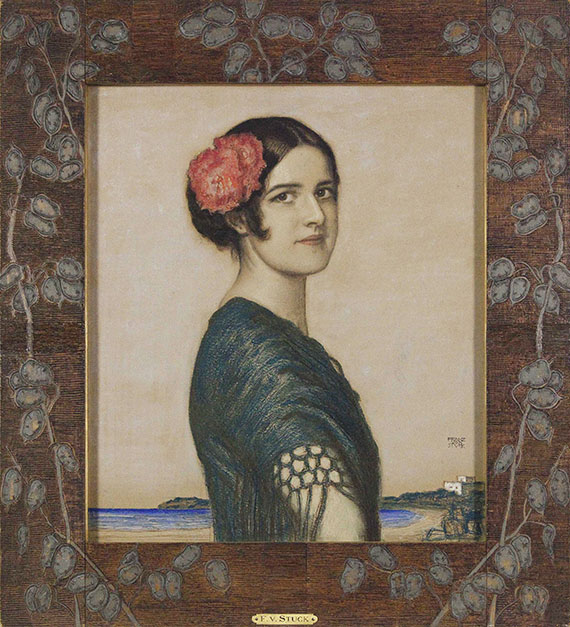 Franz von Stuck - Tochter Mary als Spanierin - Frame image
