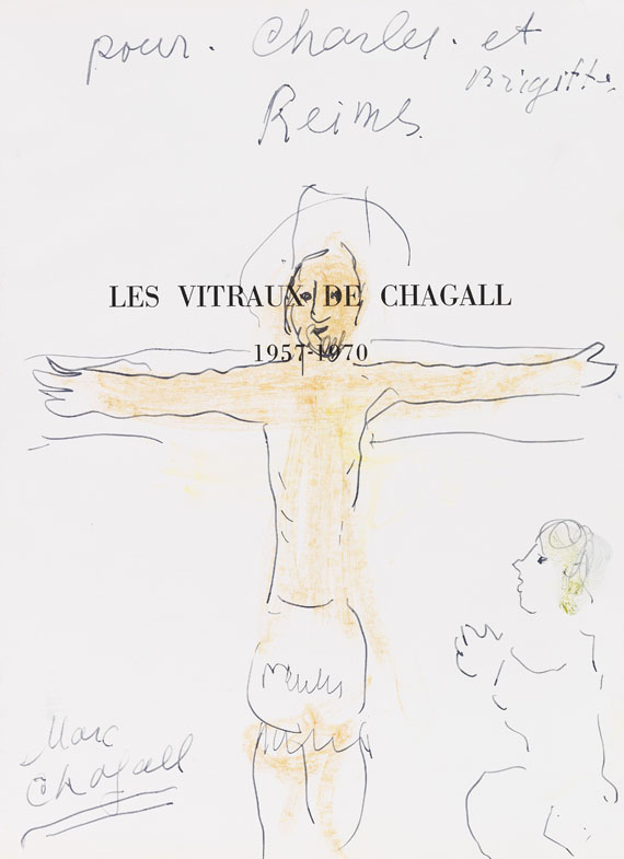 Marc Chagall - Offrande au Christ en croix