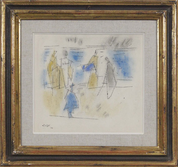 Lyonel Feininger - Fünf Personen am Strand - Frame image