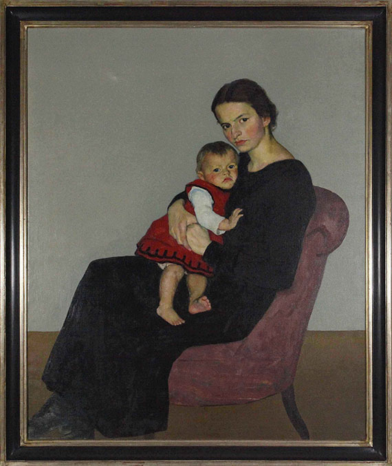 Willi Maillard - Cläre Maillard mit Tochter Maria - Frame image