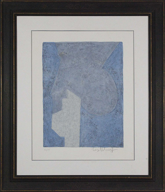 Serge Poliakoff - Composition bleue - Frame image